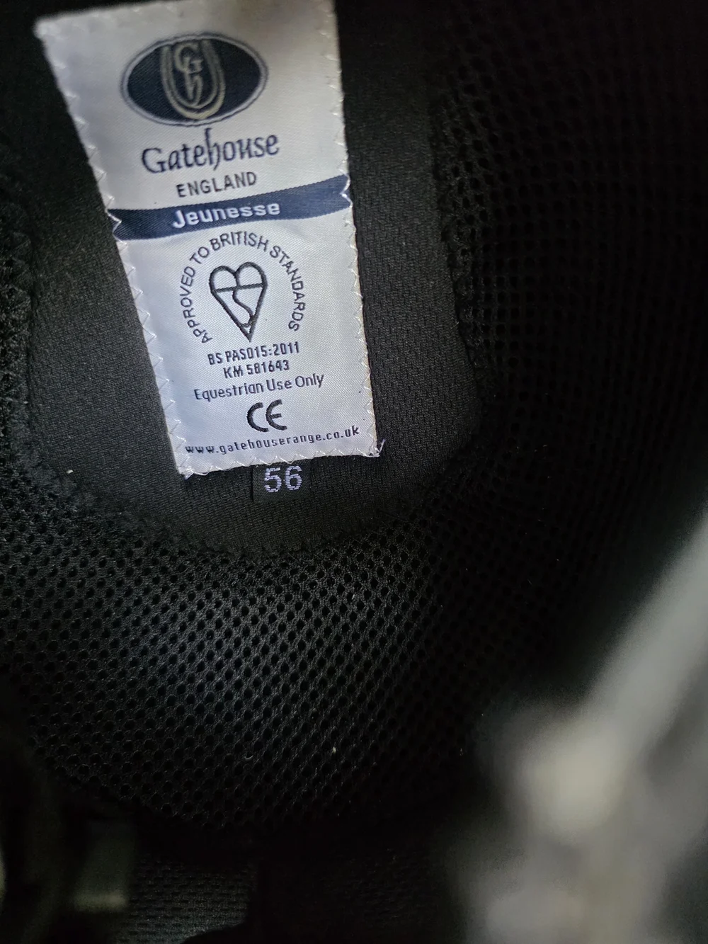 Kids Black Equestrian Riding Helmet with Secure Chin Strap